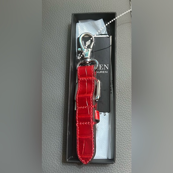 Lauren Ralph Lauren
PADLOCK CHARM EMBOSSED LEATHER KEY FOB - Keyring  red - Picture 4 of 7